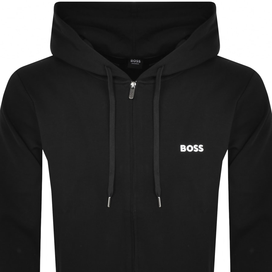 Boss black hoodie sale